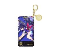 Honkai: Star Rail Porte-clés Double Arlan Jing Yuan Bronya Rand Acrylique Plaque Epaisse Pendentif