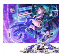 Honkai Star Rail Silver Wolf 1000 Piece Jigsaw Puzzles for Adults & Kids Wooden Puzzles with Premium & Durable Cardboard Pieces with Precise Interlocking Design 19.7x29.5inch