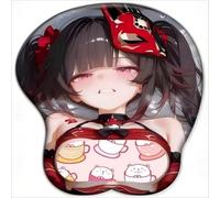 Honkai Star RailSparkle Tapis de souris antidérapant en silicone avec repose-poignet 3D, coussin ergonomique en gel pour plus de confort et de soulagement de la douleur, accessoires de bureau pour le