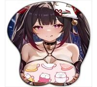 Honkai Star RailSparkle Tapis de souris antidérapant en silicone avec repose-poignet 3D, coussin ergonomique en gel pour plus de confort et de soulagement de la douleur, accessoires de bureau pour le