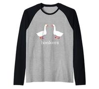 Honkers Jeu de Mots Amusant pour Adulte pour Les Amateurs d'oies et d'oies Manche Raglan