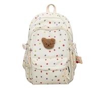HONKERW backpack Sac à dos à motif floral mignon, cartable for étudiant, sac for ordinateur portable, idéal for les voyages quotidiens, les loisirs et la rentrée scolaire sac a dos(Polka dots)