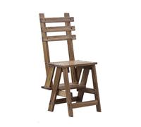 HONKERW Marche Pied Tabouret d'escalier en Bois Massif, Banc d'escalade Pliable à Deux marches, Support Multifonctionnel, adapté à l'étude, à la Chambre à Coucher, au Balcon Tabouret