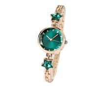 HONKERW Montres Montre-Bracelet for Femme, Mini Montres Rondes en Forme d'étoile, étanches, Cadeaux Exquis for épouse, Petite Amie ou mère Montre(Groen)