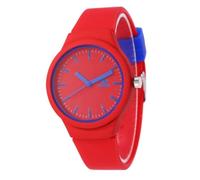 HONKERW Montres Montres-Bracelets à Quartz analogiques en Silicone Simples, Tendance, décontractées, colorées, Sport, Caoutchouc, gelée, for Filles et garçons Montre(Rot)