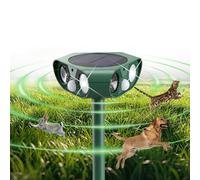 HONLONE Repulsif Chat Exterieur 360°, Ultrason Chat Trois Côtés Travaillant Simultanément, IP65 Imperméable Répulsif pour Chat avec Flash LED, Détecteur PIR, Anti Chat Chiens Souris Ratons