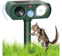 HONLONE Repulsif Chat Exterieur, Repulsif Chat Ultrason Puissant, Ultrason Chat Exterieur Solaire, Étanche IP54 et Détecteur, Repousse Chats Ratons Rongeurs Animaux pour Jardin en Toute Sécurité, Vert