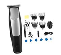 HONMEET 1 Jeu tondeuse à cheveux cable usb câble usb pile rechargeable tondeuse autoportée electrique pile d rechargeable tondeuse barber professionnel haircut coiffeur tondeuse Silver