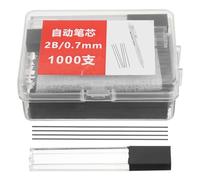 HONMEET 1000 Pièces Recharges de Mine de Porte-mine 0,7mm 2b en Résine Noire, Graphite Résistant la Casse pour Crayons Mécaniques, Écriture Fluide et Installation Facile, Fournitures