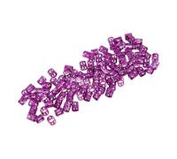 HONMEET 100pcs Anneaux Aluminium Bijoux Cheveux pour Dreadlocks Design Élégant Accessoires Tressage