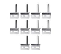 HONMEET 10pcs Charnières Robustes pour Porte en Bois Argentées en Fer, Pivot Faciles à Installer, pour Salon et Boutique, Usage Résidentiel et Commercial
