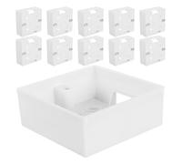 HONMEET 12 Pièces Boîte de Prise Murale Encastrée Simple Gang en Pvc Blanc Finition Murale Propre et Design Affleurant, pour Bureau et Maison