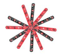 HONMEET 12 pièces Bracelets Stable Accessoires de Fête et Jouets pour Garçon Fille Confortables et Résistants Lot Mixte Noir et Rouge