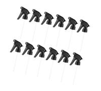 HONMEET 12 pièces Lot de Buses de Pulvérisation Noires Durables pour Vaporisateurs Rechargeables Brumisateur Fin Multifonction pour Nettoyage Domestique et Arrosage de Plantes