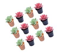 HONMEET 12 pièces Miniature Bonsai Plant Models for Dollhouse Decoration Artificial Mini Garden Landscape Ornaments Lightweight and Realistic Mini House Accessories