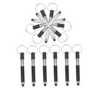 HONMEET 12pièces Stylo Capacitif pour Écran Tactile avec Pointe Flexible Design Porte-clés pour Utilisation Quotidienne