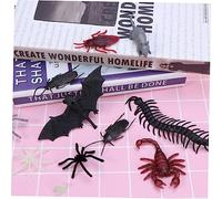 HONMEET 150 pièces Jouets Farceurs Insectes Plastique Réalistes Fausses Chauves Souris et Décoration Halloween pour Fête et Farces