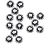 HONMEET 15pièces Filets à Cheveux Élastiques Réseau De Chignon Invisible Pour Danse Classique Et Performance Noir