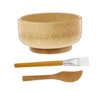 HONMEET 1Ensemble Bol Naturel pour DIY Ensemble de Outils de Mélange Bol Spatule Pinceau Pratique et Portable pour Beauté à Domicile