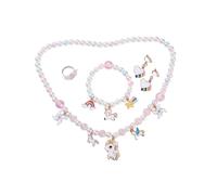 HONMEET 1ensemble Collier Et Bracelet Pour Décoration De Bijoux Garçon Fille Thème Princesse Accessoires Pour Anniversaire Et