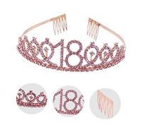 HONMEET 1ensemble Couronnes Et Ceintures Étiquette Anniversaire Doré Décoration Élégante Thème Fille Accessoires Mémorables
