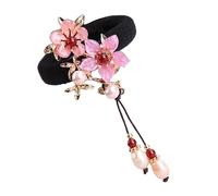 HONMEET 1pièce Hair Tie Ancien Style Chinois Élastique Retro Pour Accessoire De Hanfu Avec Fleurs Et Agate Parfait Pour Tenir Chignons Et Ponytails