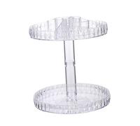 HONMEET 1pièce Organisateur Cosmétique Rotatif Transparent Pour Salle De Bain Et Bureau Rack De Rangement Multifonctionnel à Deux Niveaux