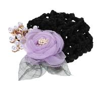HONMEET 1pièces Coiffe Fleur Tulle Pour Chignon Accessoire Élégant Pour Infirmières Et Danseuses Filet à Cheveux Pratique Et Durable