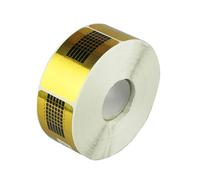 HONMEET 1rouleau Stylés Autocollants De Manucure Supports Papier Pour Gel Nail Art Formes Carrées Pour Extension Outils De Manucure Pour Maison Et Salon Doré