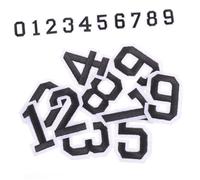 HONMEET 2 ensembles Autocollants Numérotés Textiles Auto-adhésifs Noirs avec Cadre Blanc Kit pour Personnaliser Maillots Football Casques et Vêtements de Sport Résistants et Durables