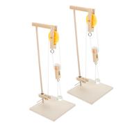 HONMEET 2 Ensembles Kit Poulies pour Apprentissage Scientifique Modèle DIY pour Expériences Physiques Outil Pédagogique pour Élèves de Primaire