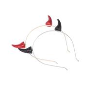 HONMEET 2 Pièces Bandeau Cornes de Diable Halloween Noir et Rouge Accessoire Cosplay Femme Couvre-chef Party Hairband et Original