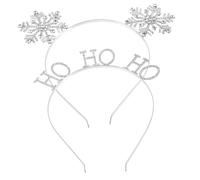 HONMEET 2 Pièces Bandeau de Noël Léger et Décoratif avec Motif de Cristal de Neige pour Fête Hiver et Costume Festif