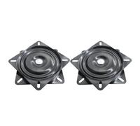 HONMEET 2 Pièces Base Pivotante Robuste en Acier Laminé à Froid avec Anneau Solide de Roulement à Billes pour Chaise et Tabouret de Bar, Rotation Fluide à 360° pour Usage Domestique