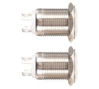 HONMEET 2 pièces Bouton Sonnette Filaire Rond Lumineux Résistant Acier Inoxydable Remplacement Compatible Plupart des Carillons Installation Facile pour Porte Extérieure