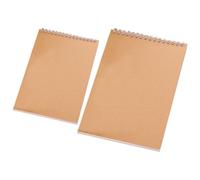 HONMEET 2 Pièces Carnet de Croquis à Spirale en Papier Kraft, Format | Cahier de Dessin Vierge, Compatible Crayons, Stylo et Bâtons de Croquis, Léger pour Débutants