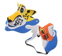 HONMEET 2 Pièces Chapeau Animalier en Écume, Style Tigre Léopard | Protection Solaire, Accessoire de Fête et Photo, Jeux de Rôle, Événements à Thème, Enseignants et Tout-petits
