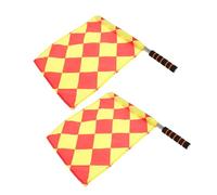 HONMEET 2 Pièces Drapeaux de Signalisation de Sécurité Acier Inoxydable Drapeaux Arbitre Football Résistants pour Animation Marquage et Gestion de