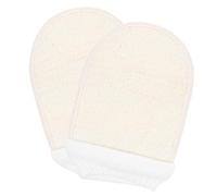 HONMEET 2 pièces Exfoliants Loofah pour Mitaines Gommage Corps avec Bande Élastique Dérapante Élimination Peau Morte Nettoyage Profond pour Hommes et Femmes