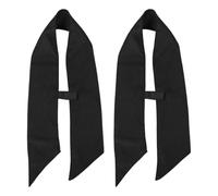 HONMEET 2 Pièces Foulard de Chef Noir en Coton Cuisine, Service Traiteur | Style Simple et Moderne, Usage Professionnel, pour Chefs, Personnel de Catering et Service Buffet