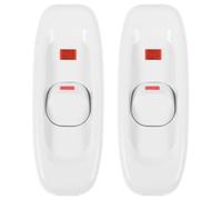 HONMEET 2 pièces Interrupteur à Bouton Vintage Commutateur Inline Blanc Interrupteur Simple pour Lampe de Chevet Lampe de Table pour Chambres et Salons