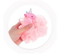 HONMEET 2 pièces Mesh Exfoliating Bath Balls For Unicorn Cartoon Body Shower Sponge Set Soft Foam Generating Bath Net For Back Cleaning