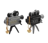 HONMEET 2 Pièces Mini Projecteur Film Rétro à Manivelle pour Décoration Bureau et Maison Interactif Vintage pour Amateurs de Cinéma et Accessoires Maison de Poupée