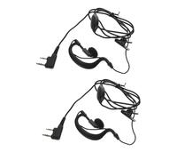 HONMEET 2 pièces Oreillette Interphone Écouteurs Tour Oreille avec Micro Confortables et Durables pour Sécurité Hôtellerie Supermarchés et Environnements Bruyants