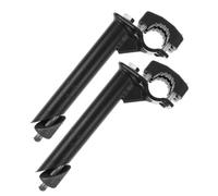 HONMEET 2 Pièces Rehausseur de Potence de Vélo Noir, Réglable | Métal et Plastique, Structure Robuste à Hauteur Relevée, Visibilité Améliorée, pour Activité Physique et Sortie