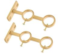 HONMEET 2 Pièces Support Double Tringle Rideaux Robuste et Épais Installation Simple sans Outils Maintien Stable pour Tous Tissus Maison Bureau Hôtel