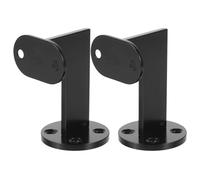 HONMEET 2 Pièces Support Main Courante Noir en Acier Inoxydable Fixation Robuste, Résistant la Déformation, pour Rampes D'escalier à Usage Intérieur ou Maison