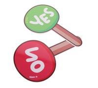 HONMEET 2 Pièces Tableaux de Vote Portables Double Face Oui Non pour Classe Accessoires Enseignants PVC et