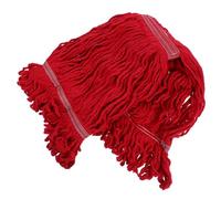 HONMEET 2 Pièces Tête de vadrouille en Coton tête de vadrouille remplaçable Housse de serpillière Fil de Coton Rouge