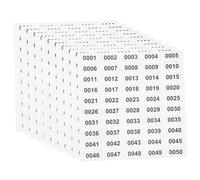 HONMEET 20 feuilles Étiquettes Autocollantes Numériques Rectangulaires Autocollants de Numérotation pour Classification et Marquage Darticles Adhésifs Auto Collants pour Surfaces Planes
